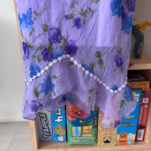 Rampage Lavender Dress with Blue Floral Design - Picture 4 of 5